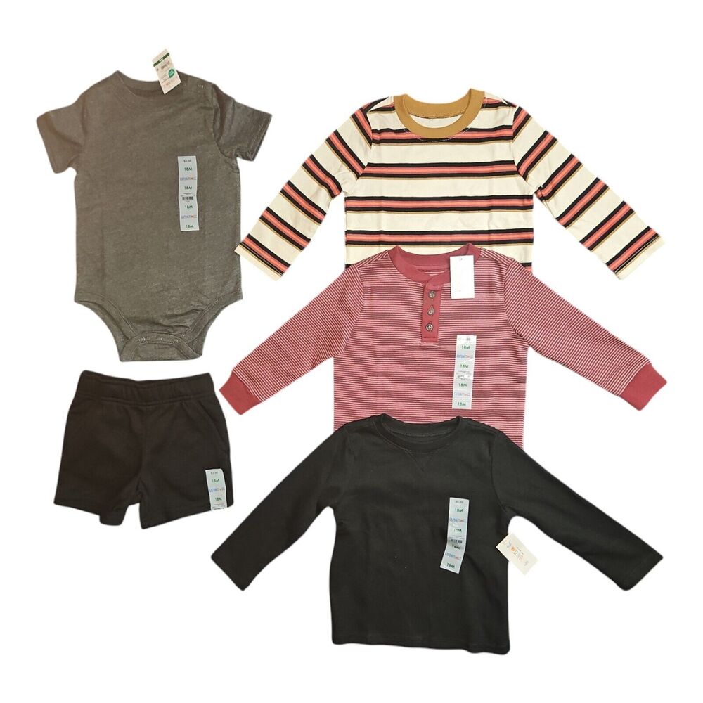 Lot of 5 Garanimals 18 Months Boy Shirts & Short NEW